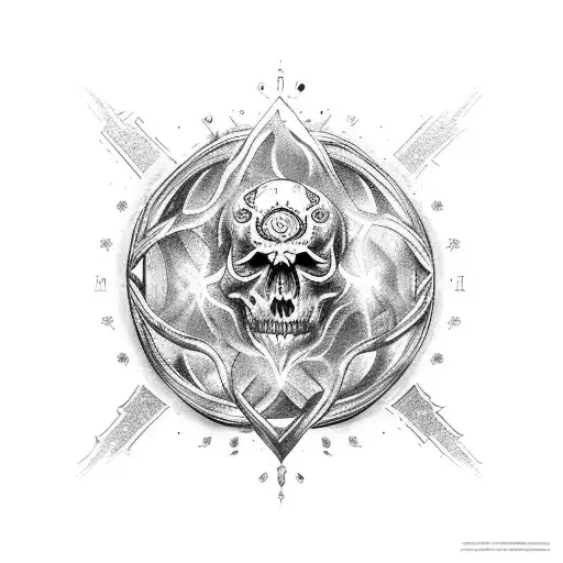necromancer tattoo design idea