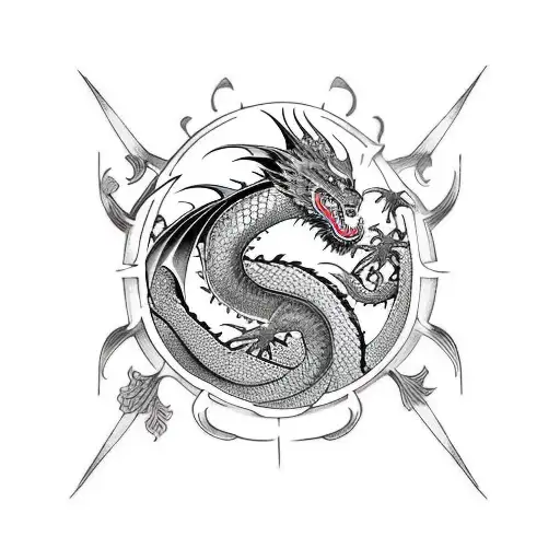 Dragon tattoo design idea