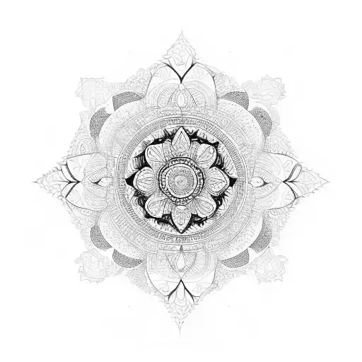 spiritual mandala tattoo design idea