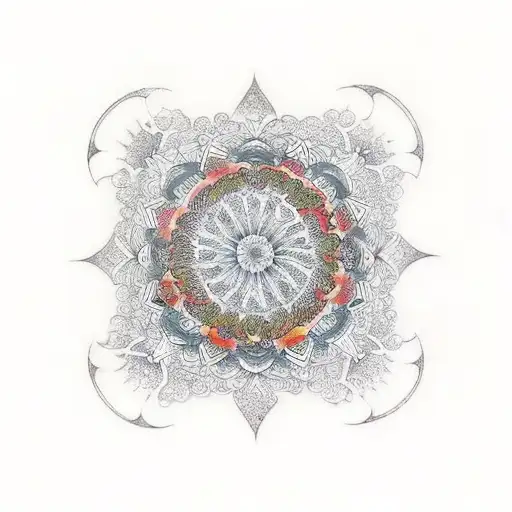 spiritual mandala tattoo design idea