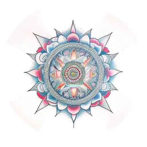 spiritual mandala tattoo design idea