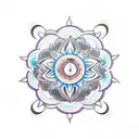 spiritual mandala tattoo design idea
