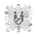 autism puzzle piece tattoo design idea