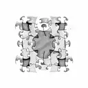 autism puzzle piece tattoo design idea
