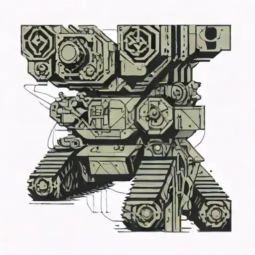 military heavy equipment incorporated tattoo design idea