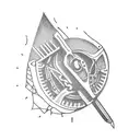 Motorcycle a razor blade design tattoo design idea