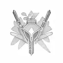 Motorcycle a razor blade design tattoo design idea