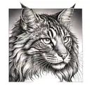 maine coon tattoo design idea