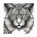 maine coon tattoo design idea