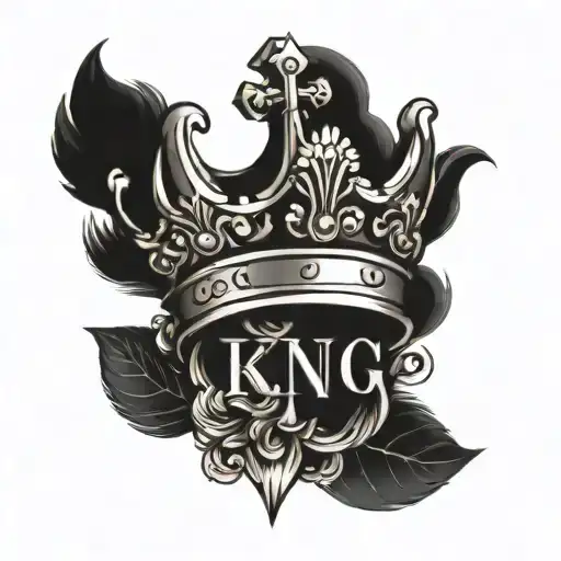 Kings crown with roman numeral 3 tattoo design idea
