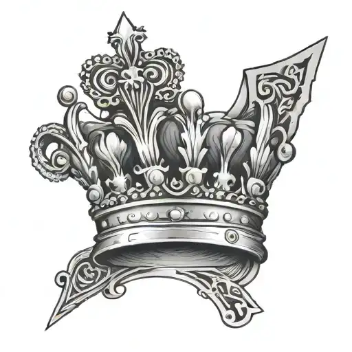 kings crown with roman numeral 3  tattoo design idea