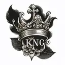 Kings crown with roman numeral 3 tattoo design idea
