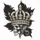 Kings crown with roman numeral 3 tattoo design idea
