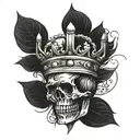 Kings crown with roman numeral 3 tattoo design idea