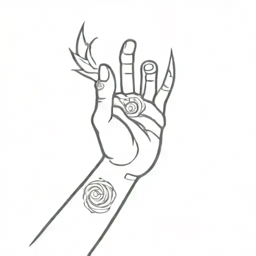 hand of adam and god anime version tattoo design idea