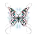 3D butterfly tattoo design idea