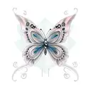 3D butterfly tattoo design idea