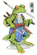frog samurai tattoo design idea