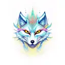 kitsune mask tattoo design idea