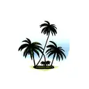 Palm Tree tattoo design idea