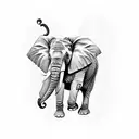 Elephant mauri tattoo design idea