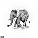 Elephant mauri tattoo design idea
