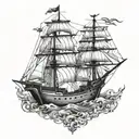 theseus' ship tattoo design idea