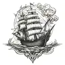 theseus' ship tattoo design idea