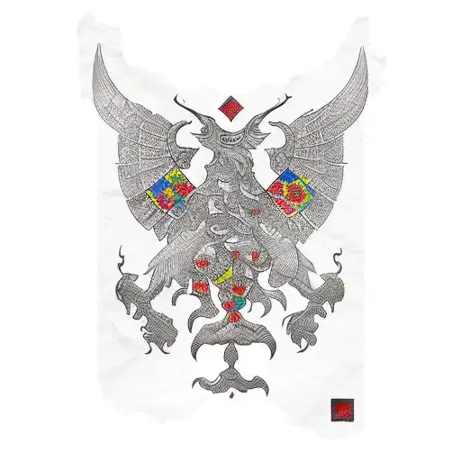 romanian map flag tattoo design idea