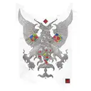 romanian map flag tattoo design idea