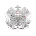 romanian map flag tattoo design idea