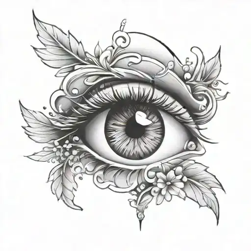 women, new way, time, muscle, eye, pain  tattoo design idea