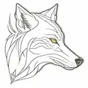 wolf and eye, pain, love, time, new way, women tattoo design idea