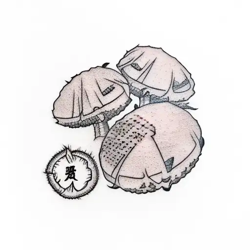 coconut tree with interogation point tattoo design idea