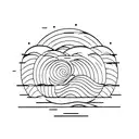 ocean wave with coordinates 34.4696 77.4719 tattoo design idea