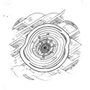 ocean wave with coordinates 34.4696 77.4719 tattoo design idea