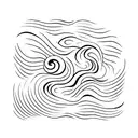 ocean wave with coordinates 34.4696 77.4719 tattoo design idea