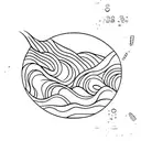 ocean wave with coordinates 34.4696 77.4719 tattoo design idea
