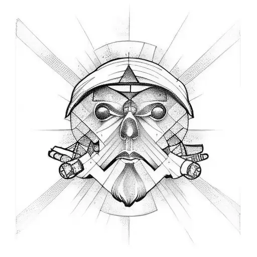 universe and Leonardo da Vinci tattoo design idea