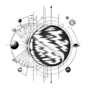 solar system tattoo design idea