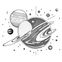 solar system tattoo design idea