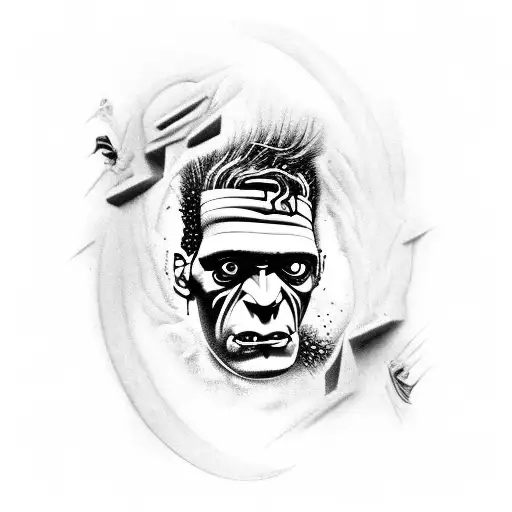 frankenstein tattoo design idea