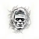 frankenstein tattoo design idea