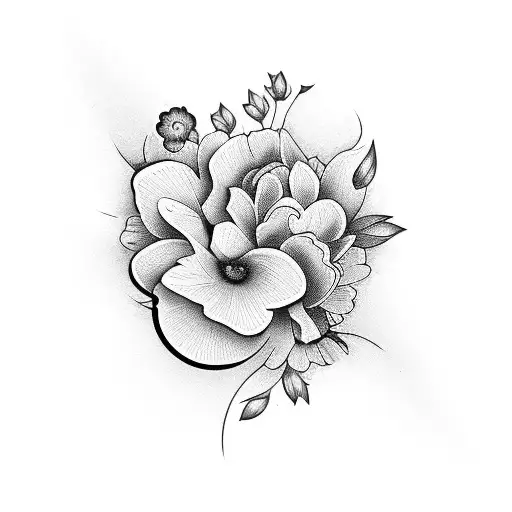 pink flower, butterfly,name,hand,long tattoo design idea