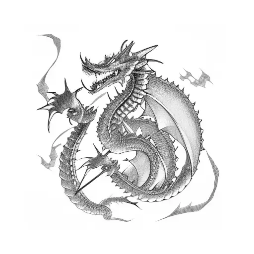 dragón chino  tattoo design idea