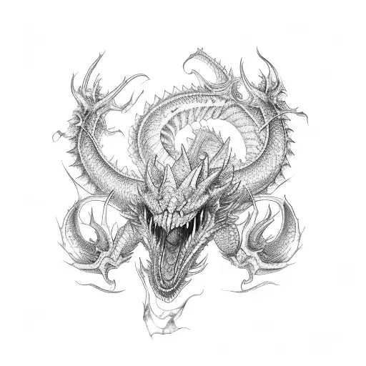 dragón chino  tattoo design idea