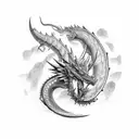 dragón chino  tattoo design idea