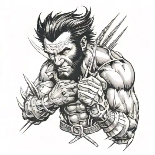 wolverine X men tattoo design idea