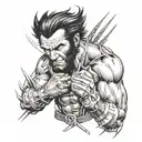 wolverine X men tattoo design idea