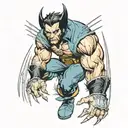 wolverine X men tattoo design idea